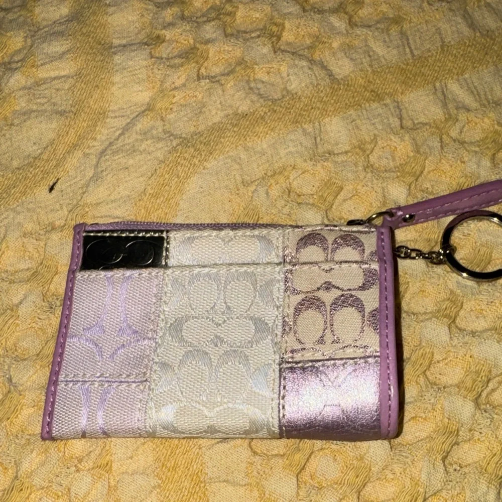 🌸☮️🍦☔️Coach Pink and Cream Patchwork Tote and Small Change Pouch - Picture 13 of 14